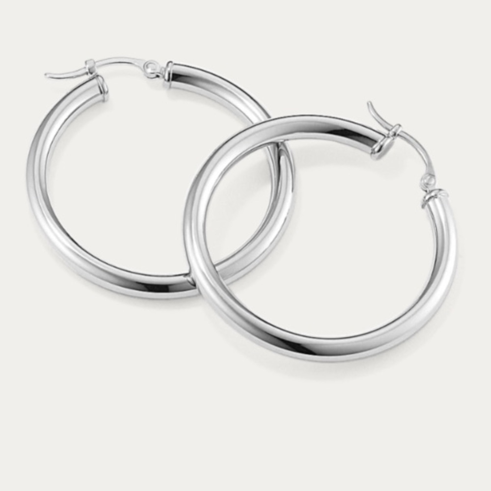 🌟 Sterling Silver Hoop Earrings